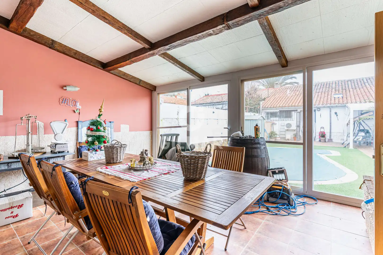 Dining room of Detached homes for sale in Madrid  with Heating, Private garden and Swimming Pool