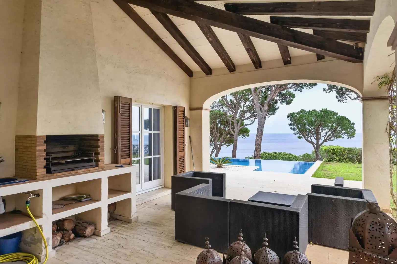 Terraza de Casa o chalet en venta en Sant Feliu de Guíxols con Aire acondicionado, Jardín privado y Parquet