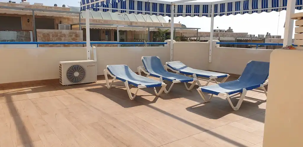 Terrace of Attic for rent in Garrucha  with Air Conditioner, Terrace and Swimming Pool
