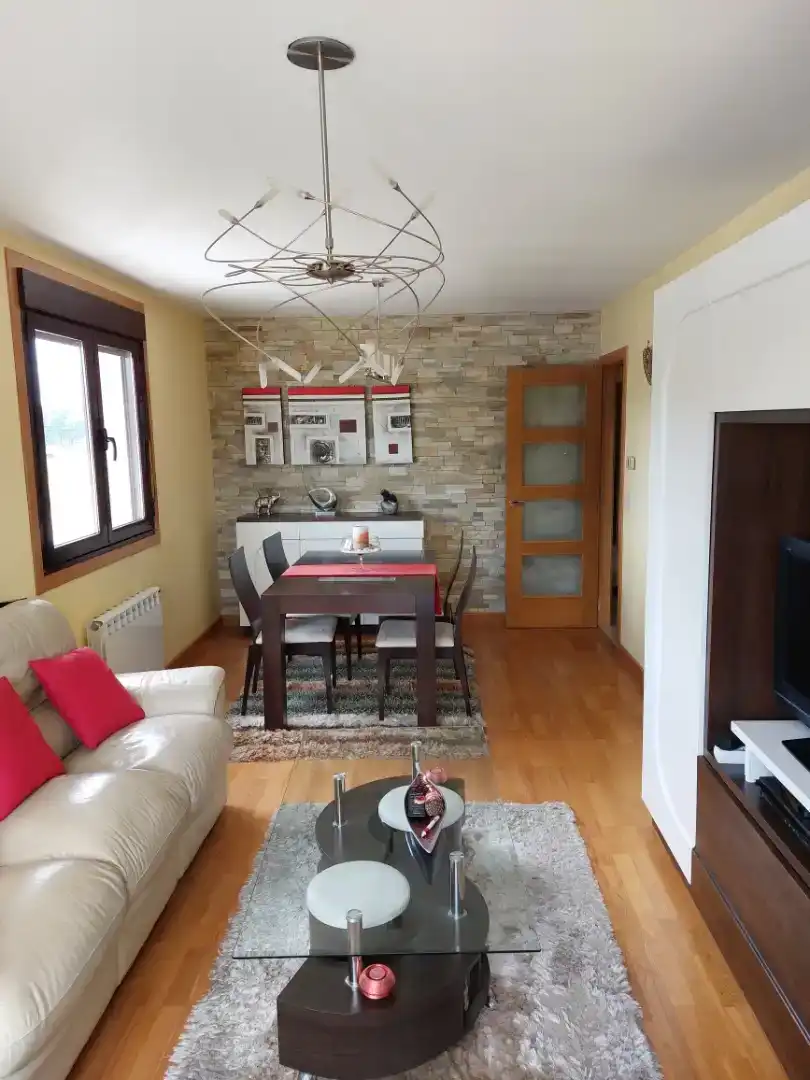 Dining room of Flat for rent in Outeiro de Rei  with Parquet flooring and Furnished