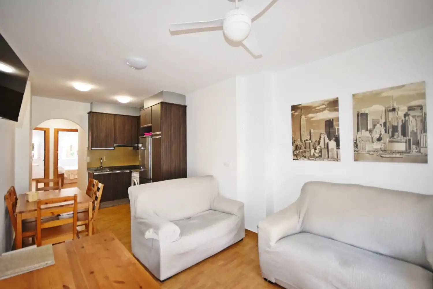Sala de estar de Apartamento de alquiler en Mazarrón con Aire acondicionado, Calefacción y Terraza