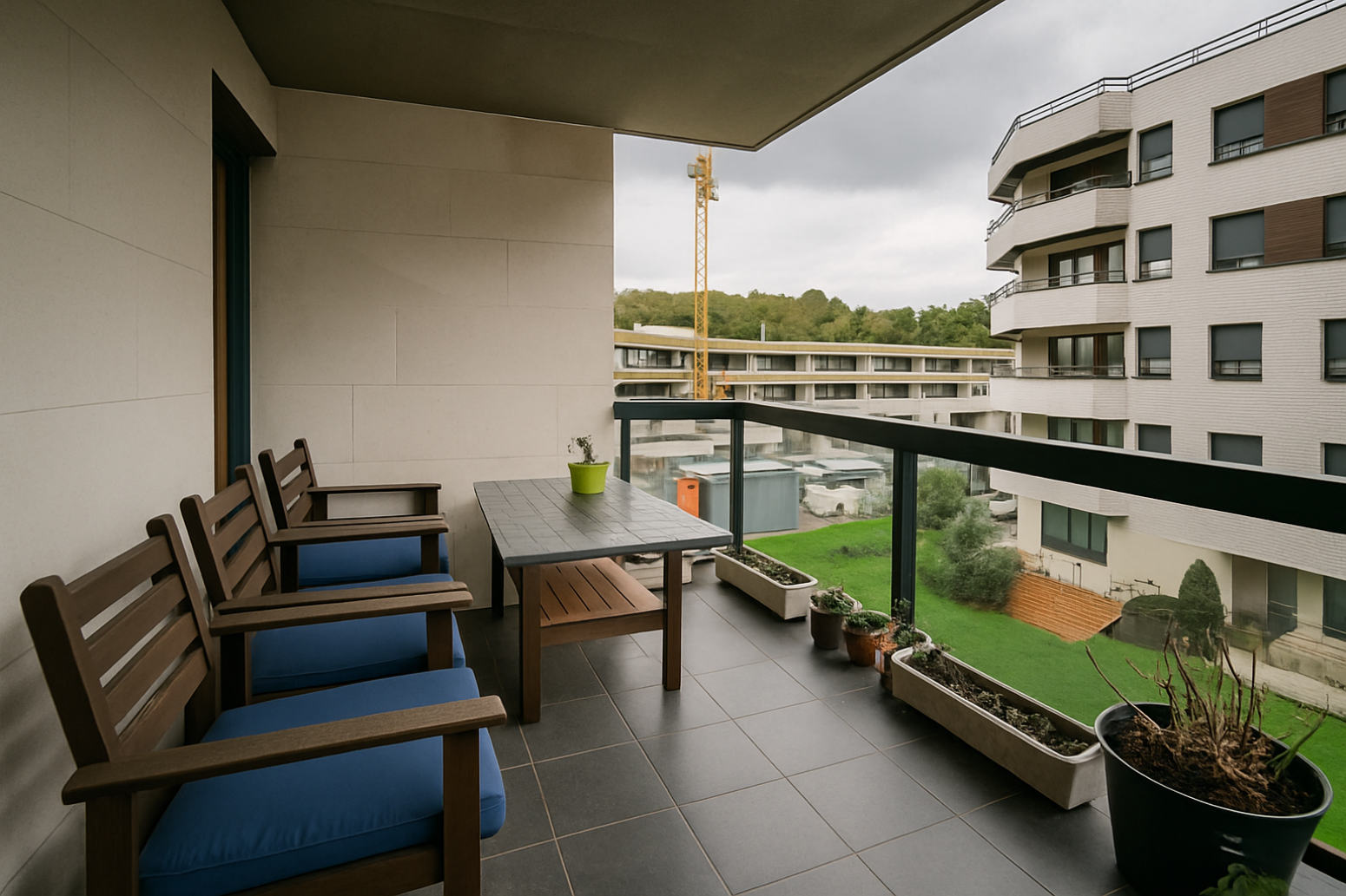 Terrassa de Pis de lloguer en Gijón  amb Calefacció, Jardí privat i Terrassa