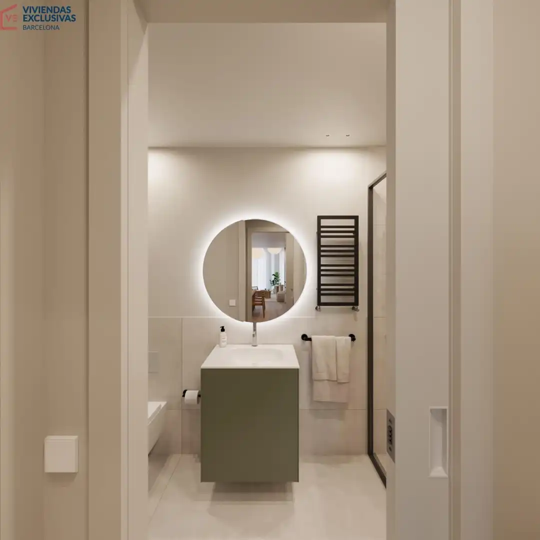 Baño de Dúplex en venta en Barcelona con Parquet, Balcón y Alarma