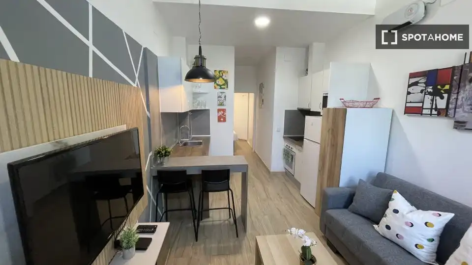 Sala d'estar de Pis de lloguer en Madrid amb Aire condicionat, Calefacció i Moblat