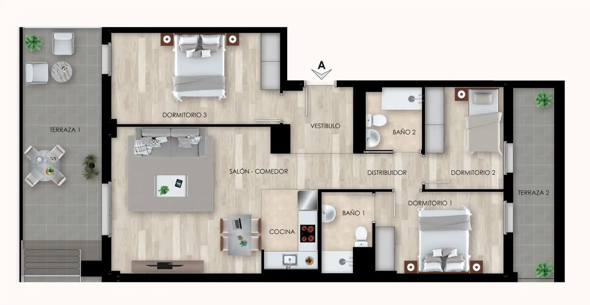 Ático en venta en Berriozar con Calefacción, Terraza y Trastero