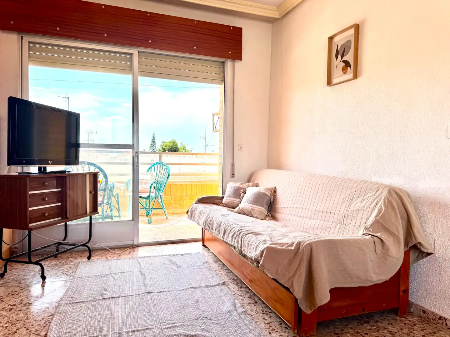 Sala d'estar de Pis en venda en San Javier amb Jardí privat, Traster i Moblat