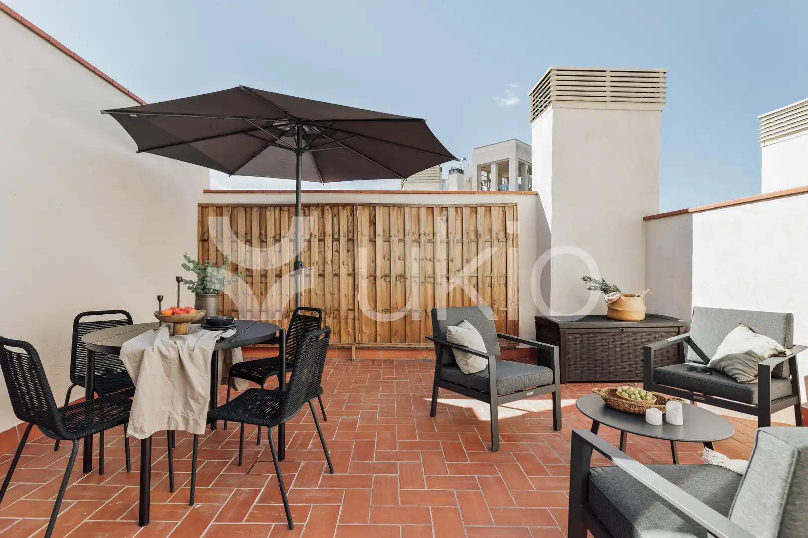 Terraza de Ático de alquiler en Barcelona con Aire acondicionado, Calefacción y Terraza