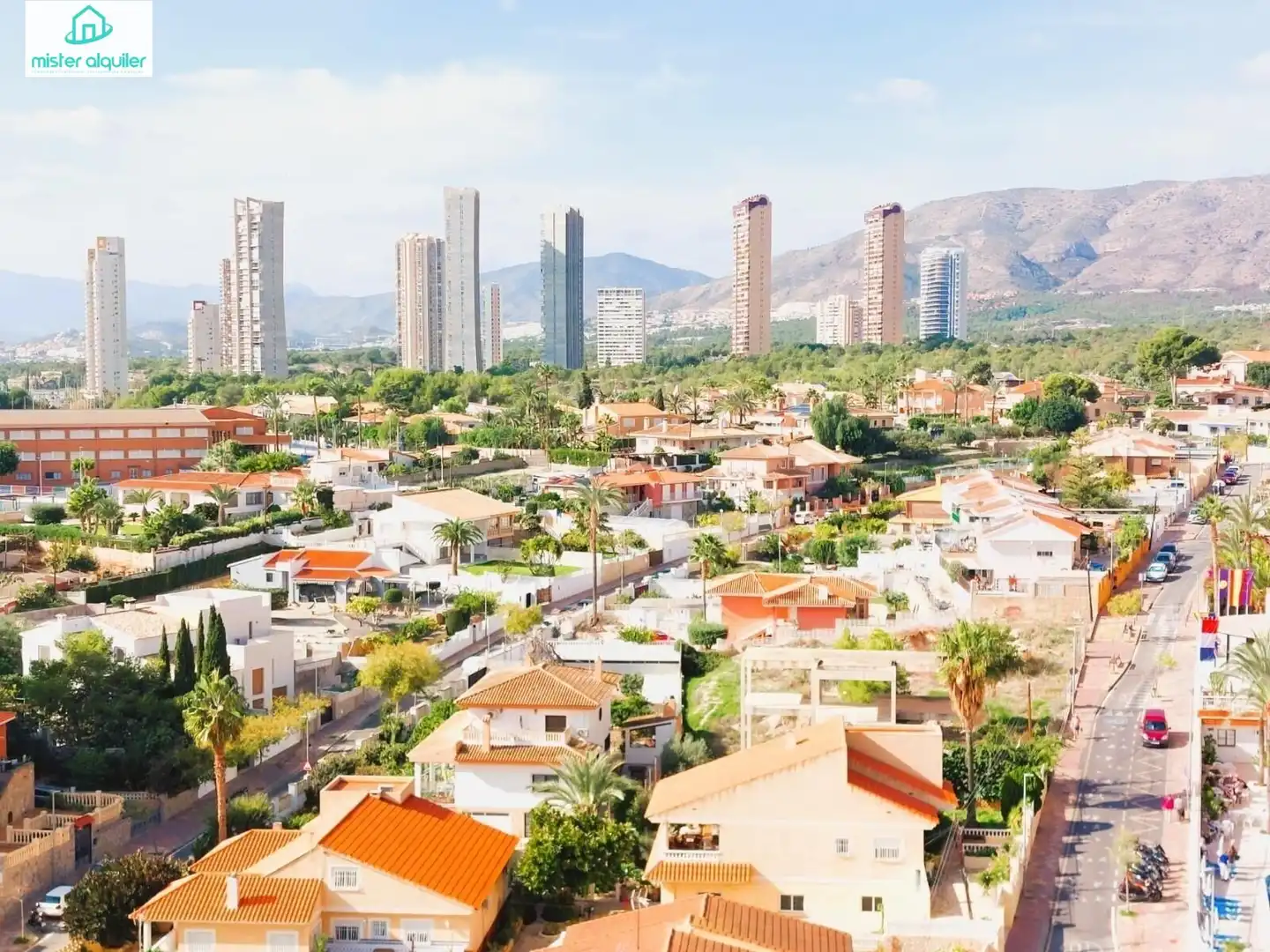 Exterior view of Apartments for rent in Benidorm  with Air Conditioner, Heating and Private garden