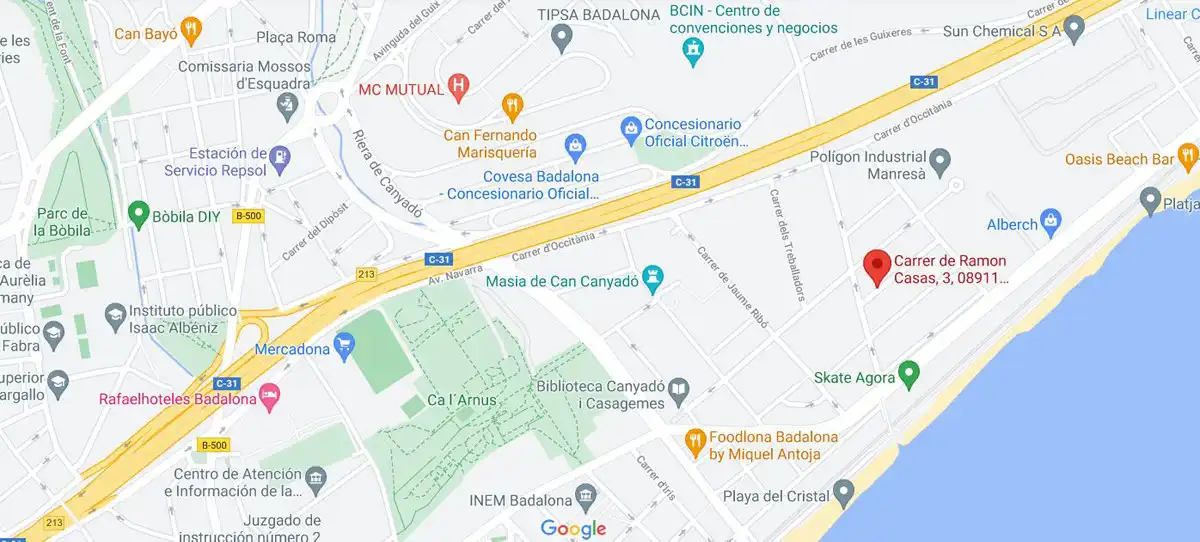 Außenansicht von Fabrikhallen zur Miete in Badalona