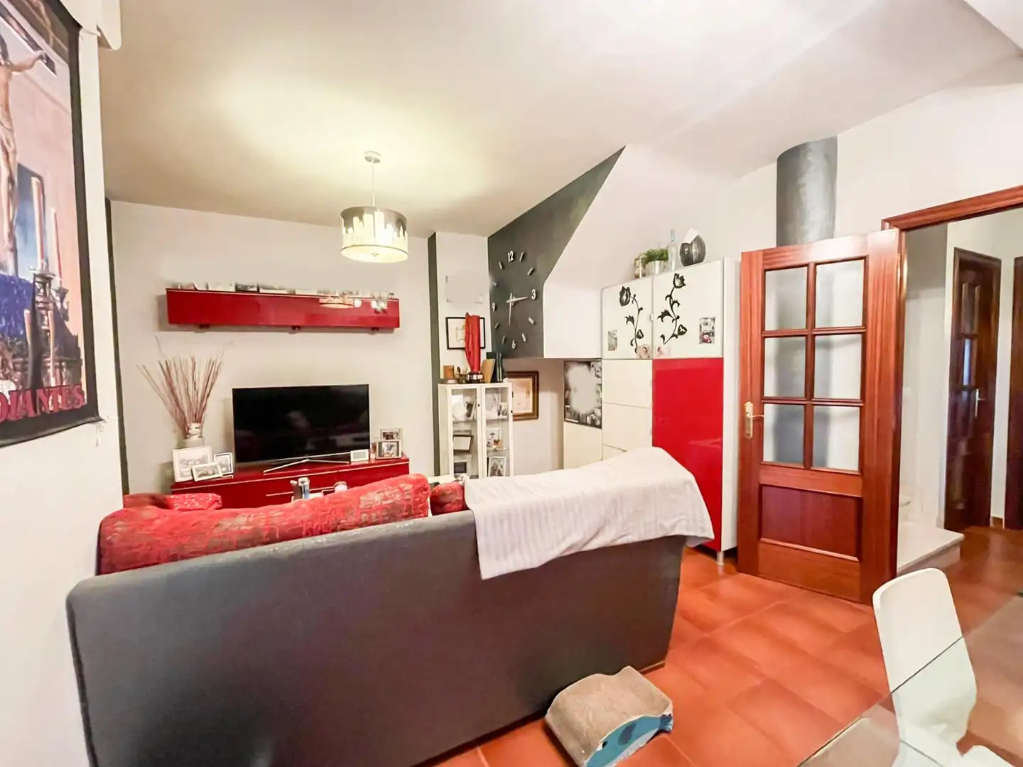 Sala de estar de Dúplex en venta en San Juan del Puerto con Jardín privado, Terraza y Balcón