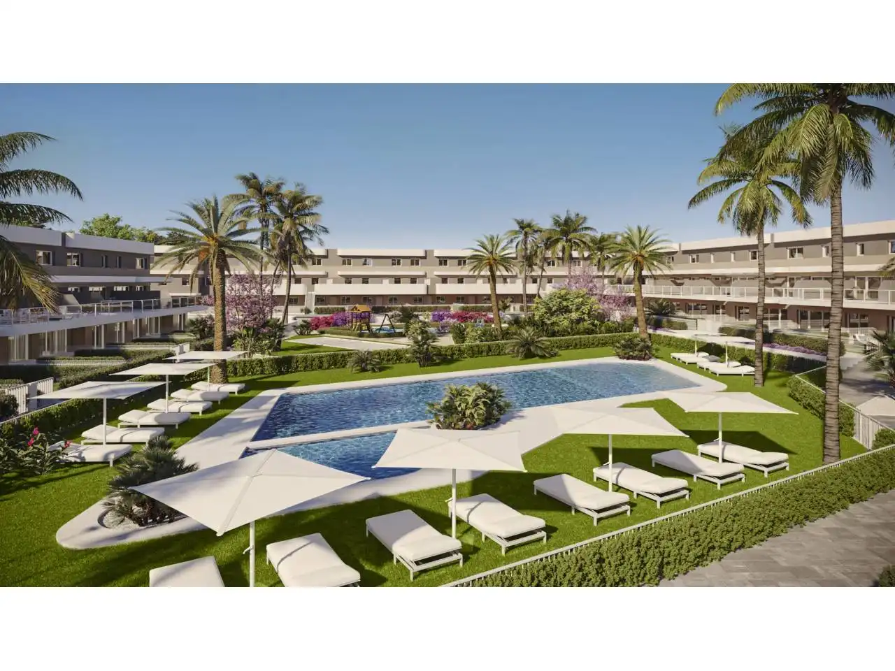 Jardín de Apartamento en venta en Monforte del Cid con Aire acondicionado, Jardín privado y Terraza