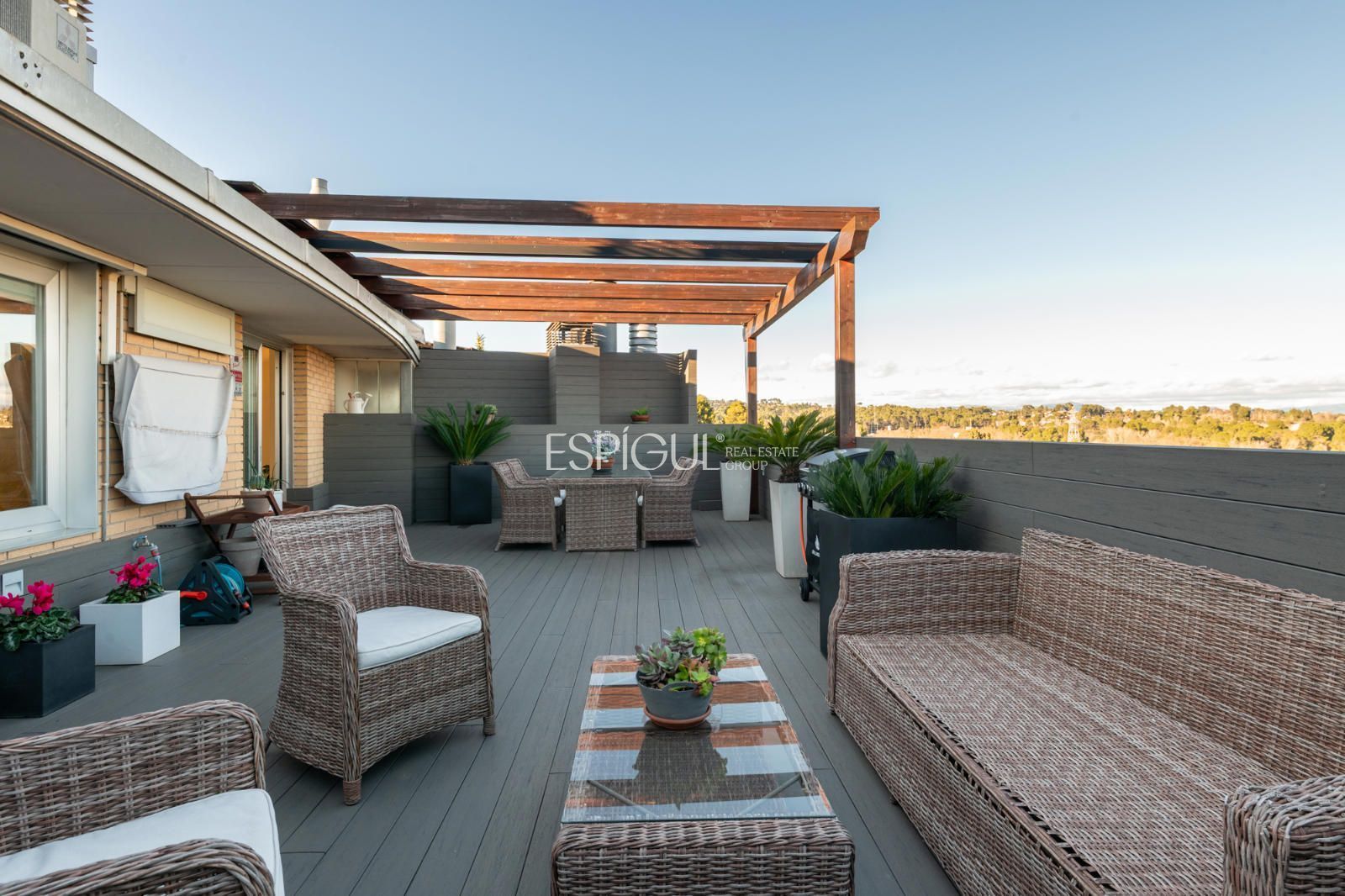 Terrace of Duplex for sale in Sant Cugat del Vallès  with Air Conditioner, Heating and Parquet flooring