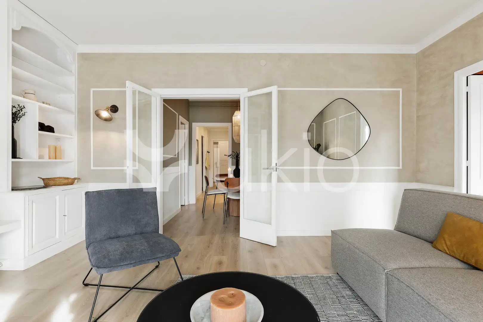 Sala de estar de Apartamento de alquiler en Barcelona con Aire acondicionado, Calefacción y Terraza