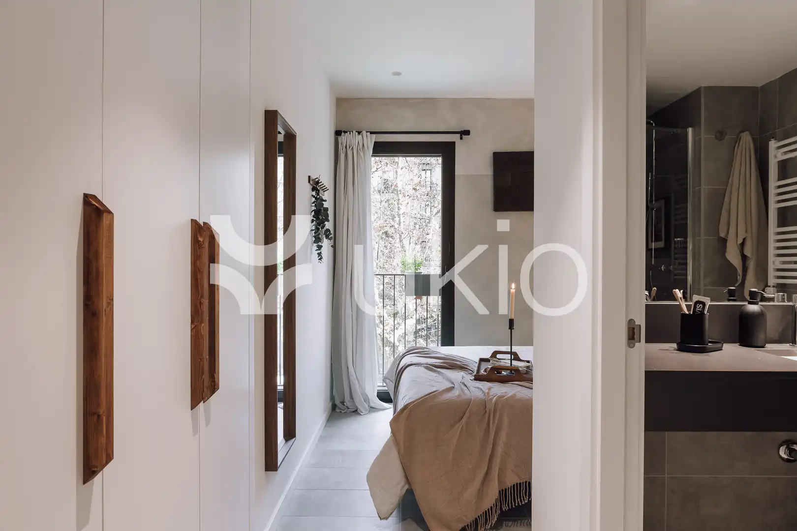 Schlafzimmer von Wohnungen zur Miete in Barcelona mit Klimaanlage, Heizung und Terrasse