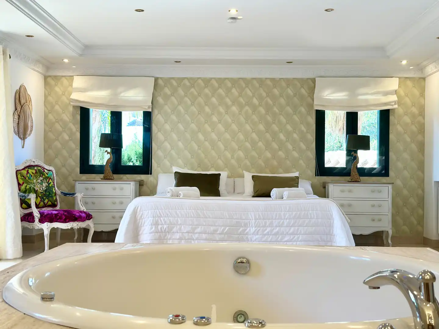Bedroom of Houses for rent in Marbella  with Air Conditioner, Heating and Private garden