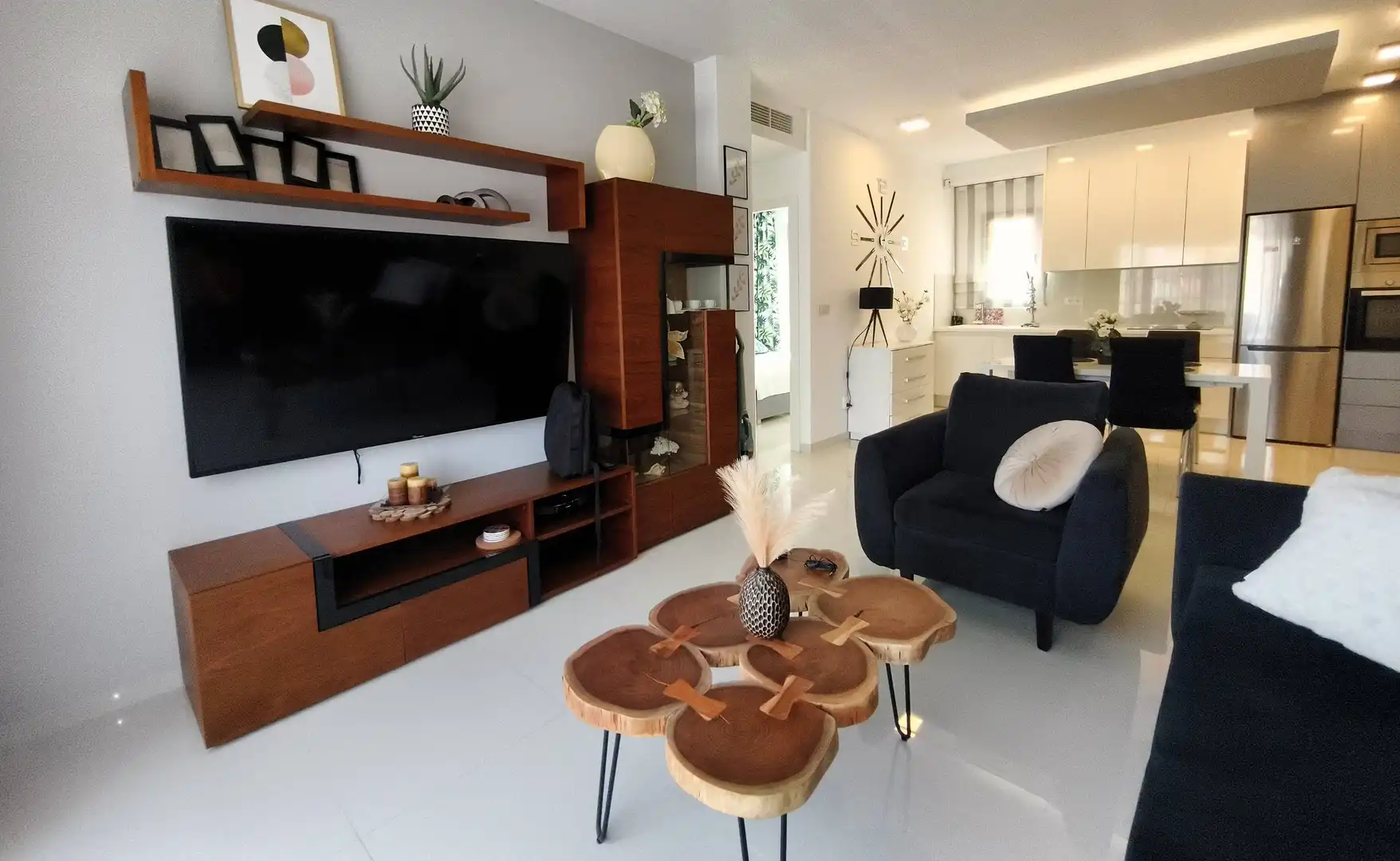 Wohnzimmer von Wohnungen zum Verkauf in Pilar de la Horadada mit Klimaanlage, Heizung und Terrasse