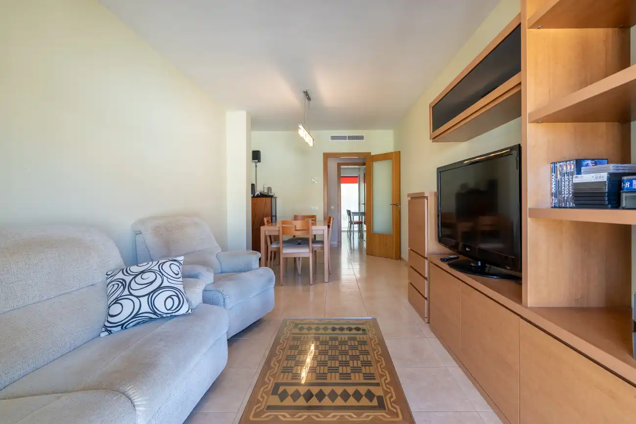 Living room of Flat for sale in Roquetes  with Air Conditioner, Heating and Terrace