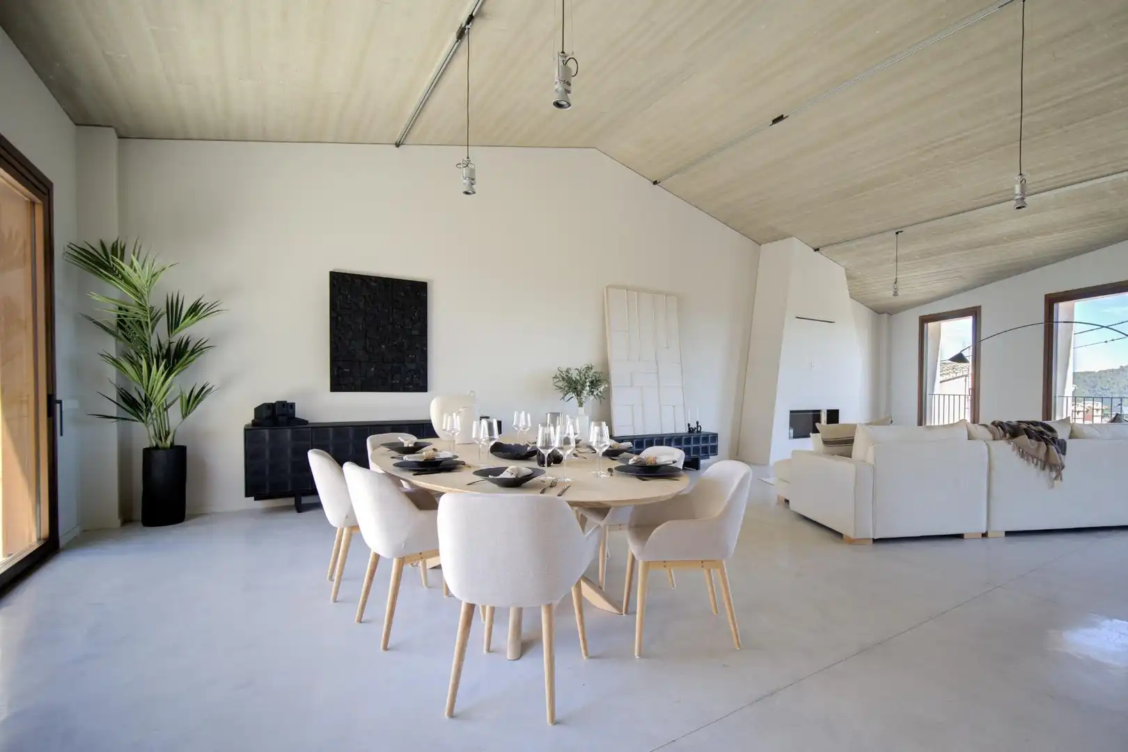 Dining room of Houses for sale in Campanet  with Air Conditioner, Heating and Furnished