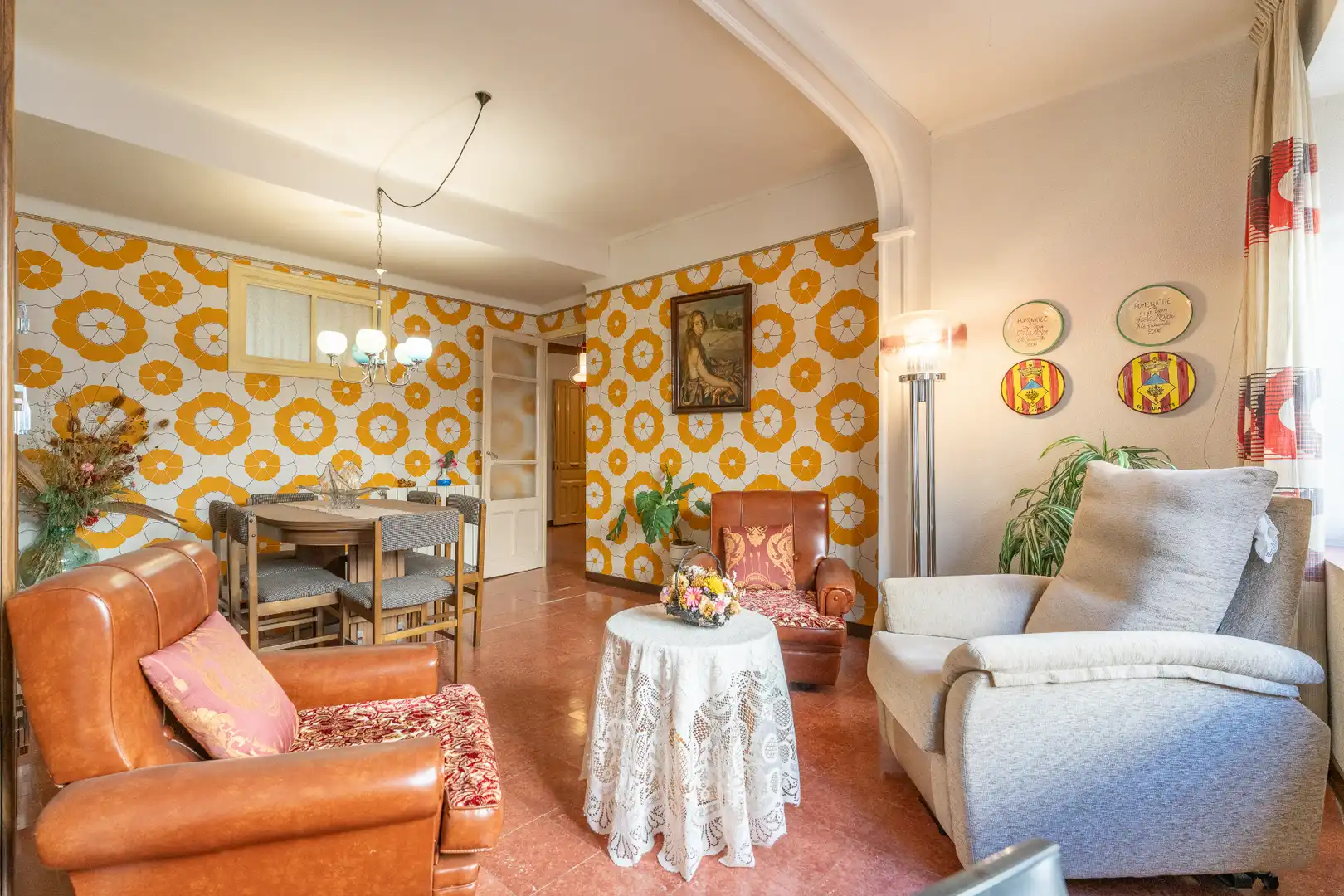 Sala d'estar de Casa o xalet en venda en Els Guiamets amb Aire condicionat, Jardí privat i Terrassa