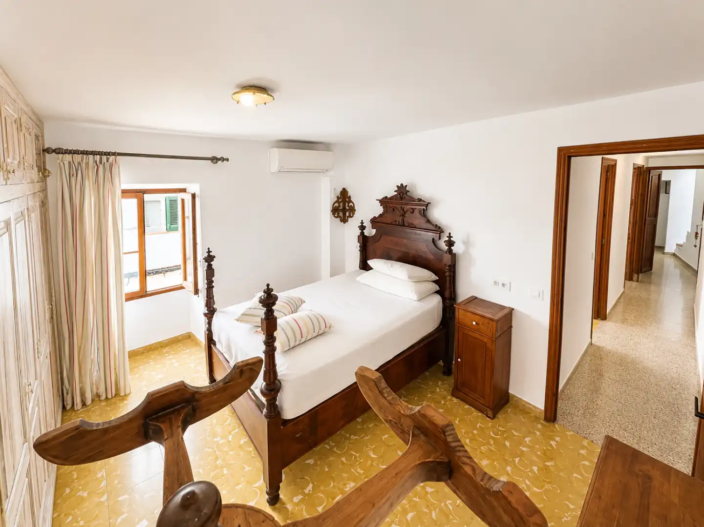 Habitación de Casa adosada de alquiler en Pollença con Aire acondicionado, Calefacción y Terraza