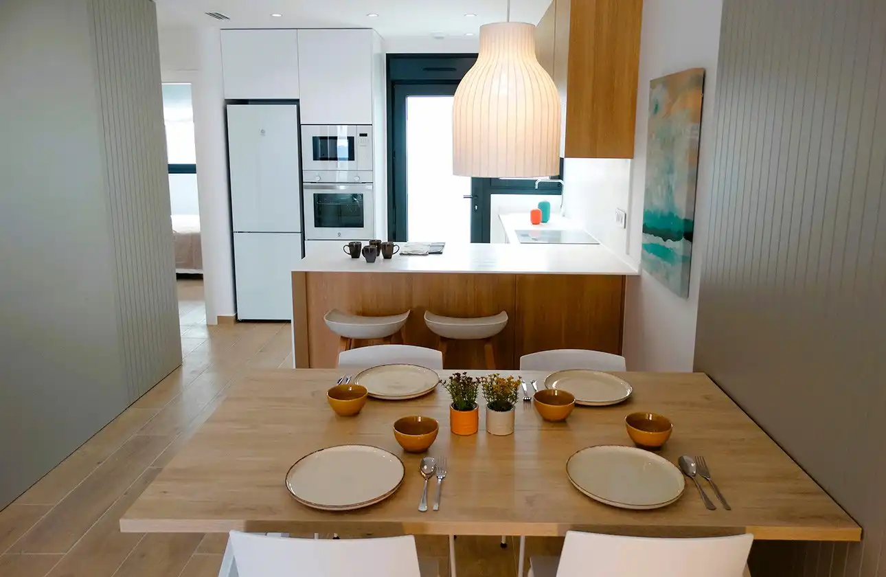 Cocina de Apartamento en venta en Pilar de la Horadada con Aire acondicionado, Calefacción y Terraza