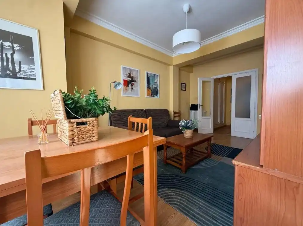 Living room of Flat for rent in Ourense Capital   with Heating, Parquet flooring and Balcony
