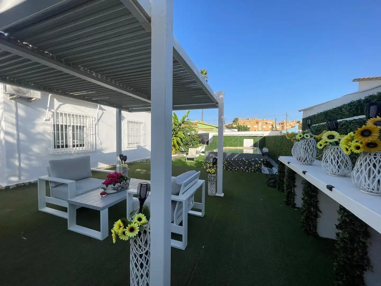 Terrace of Houses for rent in Dénia  with Air Conditioner, Heating and Private garden