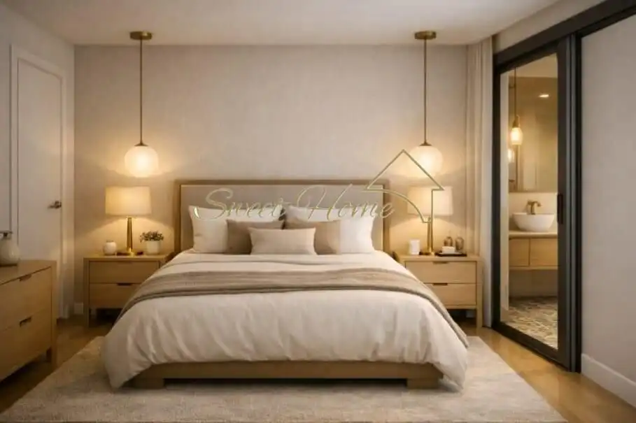 Schlafzimmer von Maisonette zum Verkauf in Badalona mit Klimaanlage, Heizung und Privatgarten