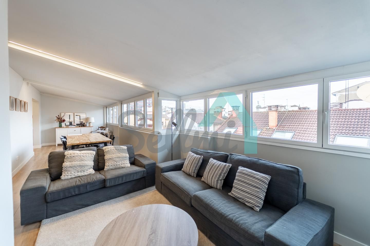 Living room of Flat to rent in Gijón   with Heating, Furnished and Internet