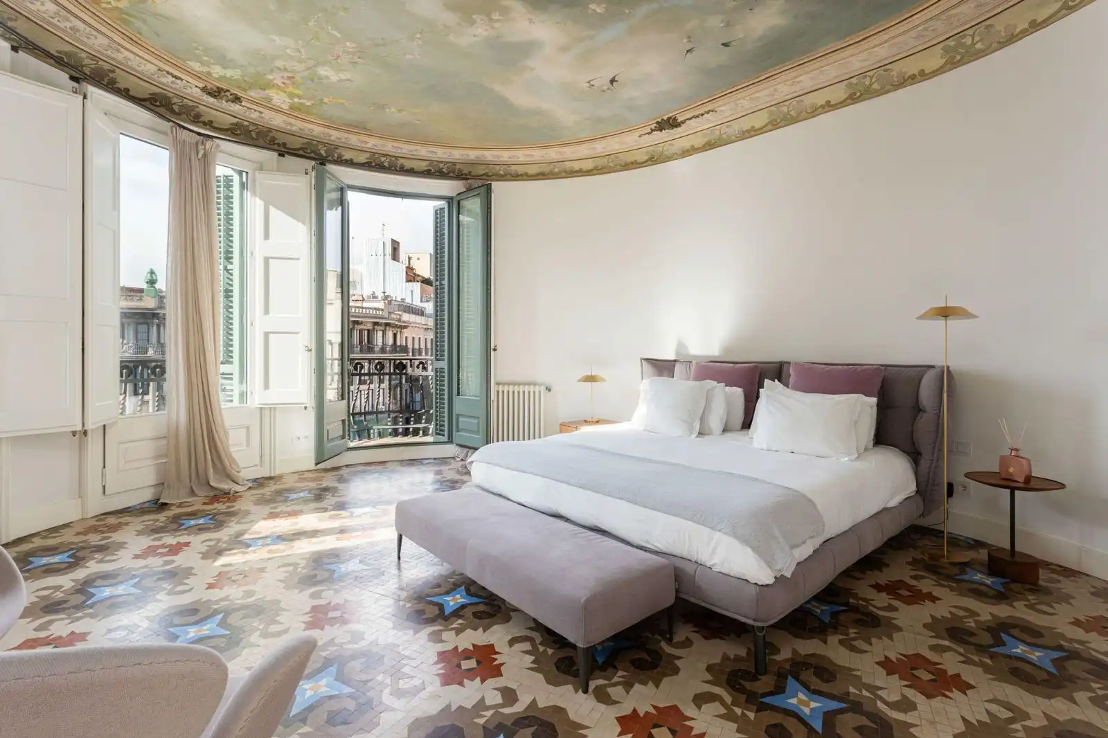 Schlafzimmer von Wohnung zur Miete in Barcelona mit Klimaanlage, Heizung und Terrasse