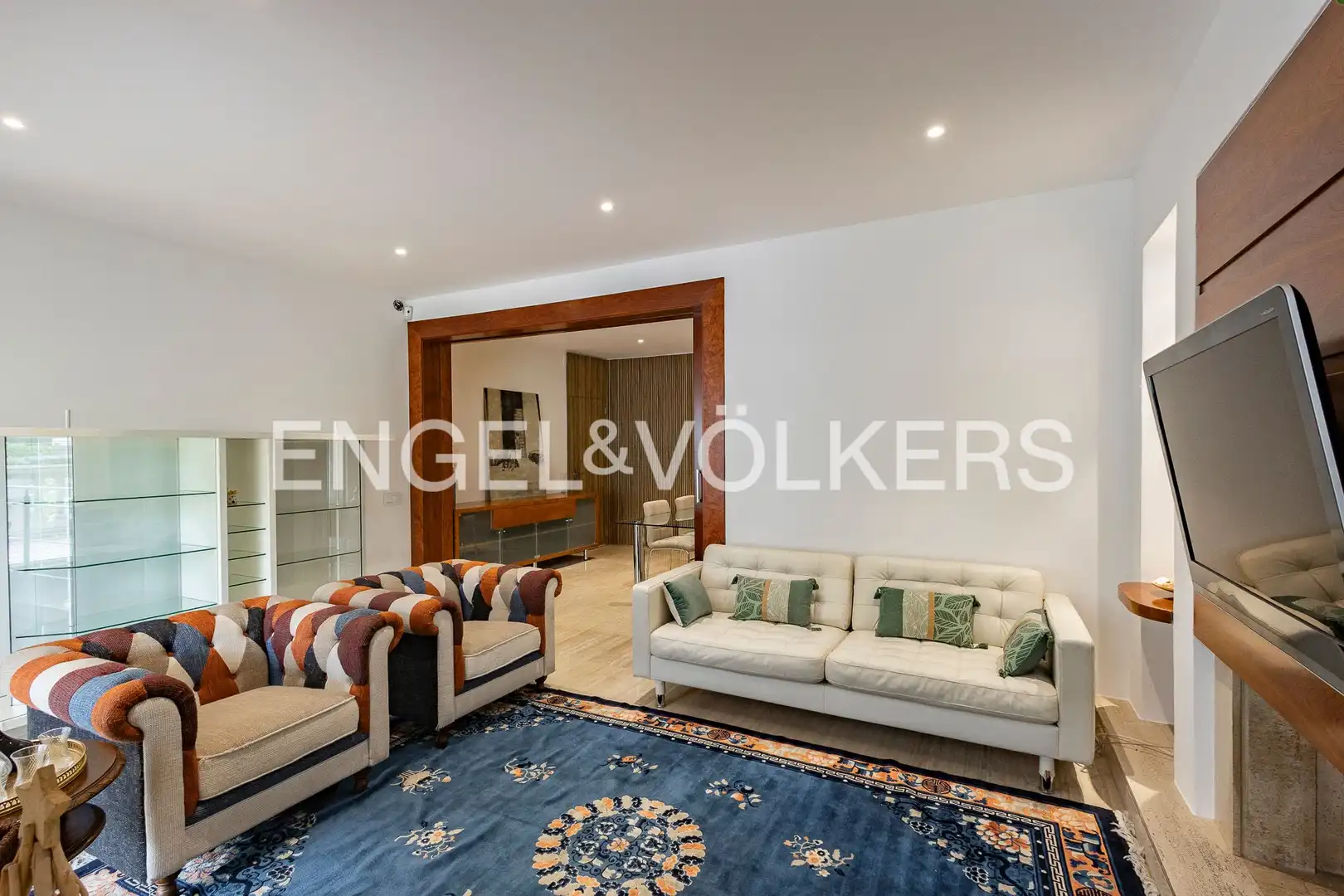 Wohnzimmer von Wohnung zur Miete in Barcelona mit Klimaanlage, Heizung und Terrasse