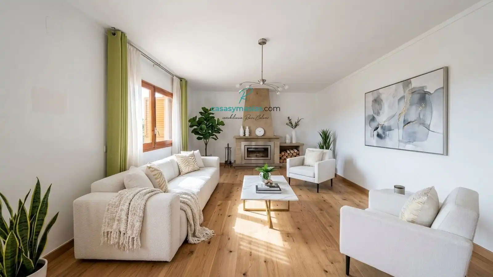 Sala de estar de Finca rústica en venta en Santa Margarida de Montbui con Calefacción, Jardín privado y Terraza