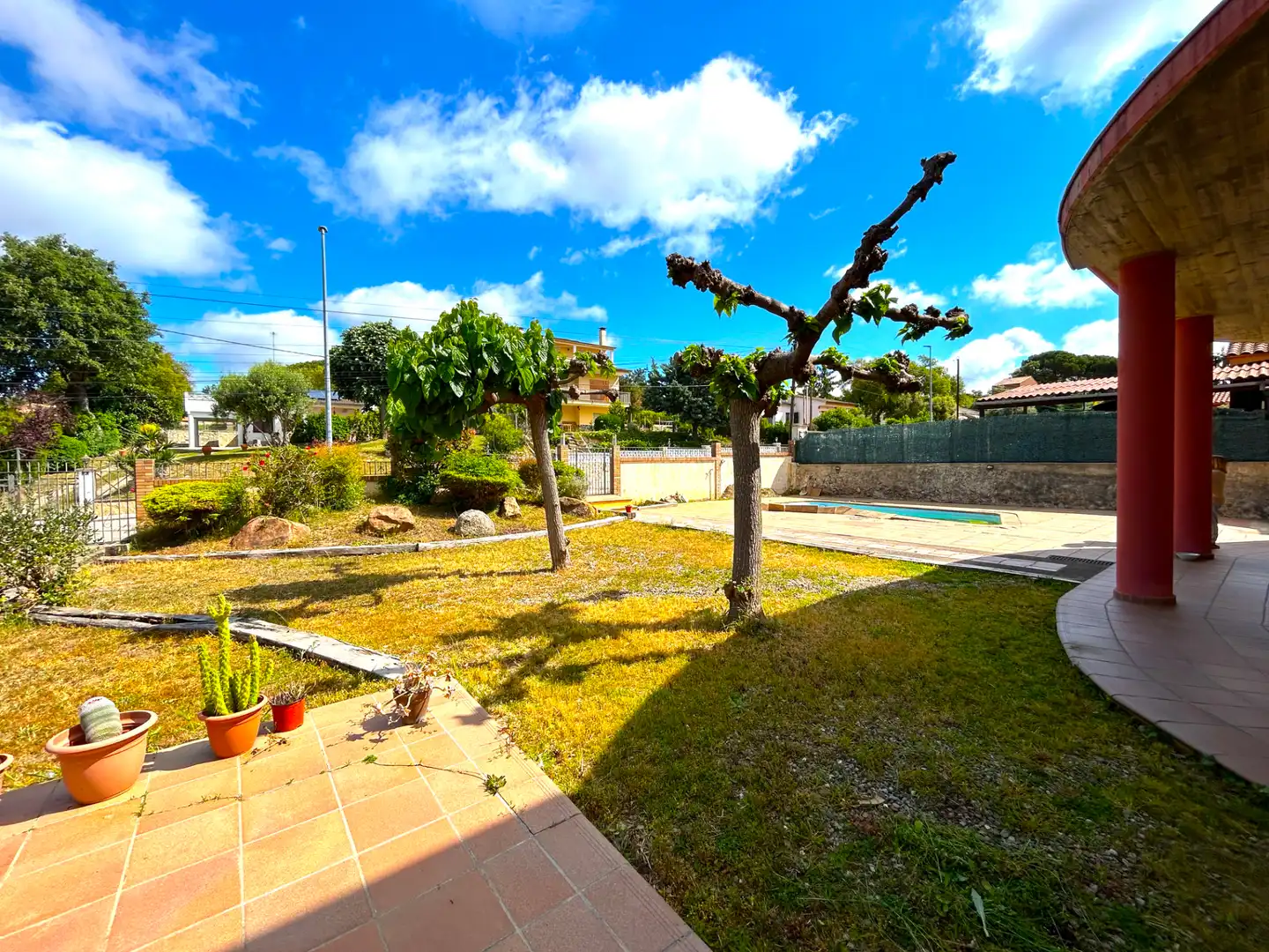 Vista exterior de Casa o chalet en venta en Santa Coloma de Farners con Calefacción, Jardín privado y Terraza