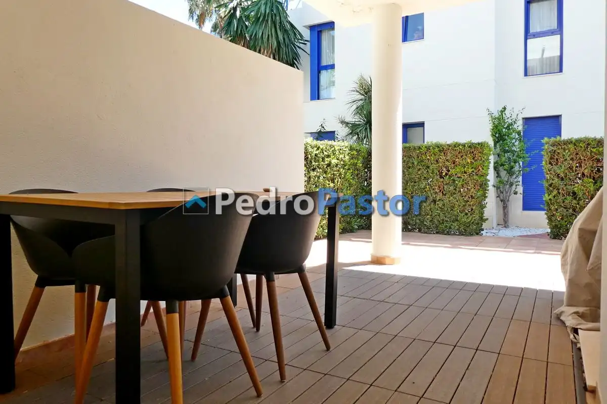 Terraza de Apartamento en venta en Dénia con Aire acondicionado, Calefacción y Jardín privado