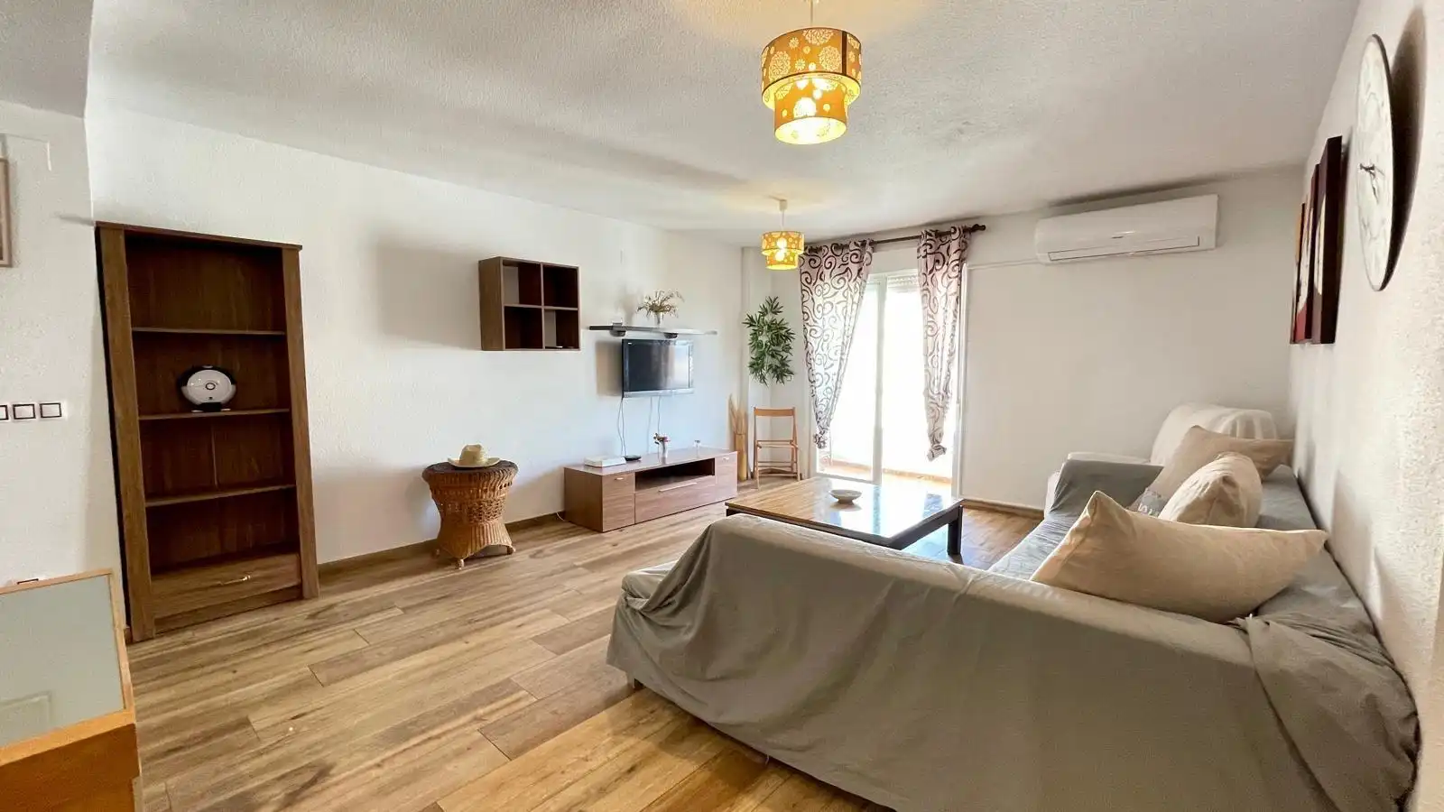 Wohnzimmer von Wohnung zum Verkauf in San Vicente del Raspeig / Sant Vicent del Raspeig mit Klimaanlage, Terrasse und Möbliert