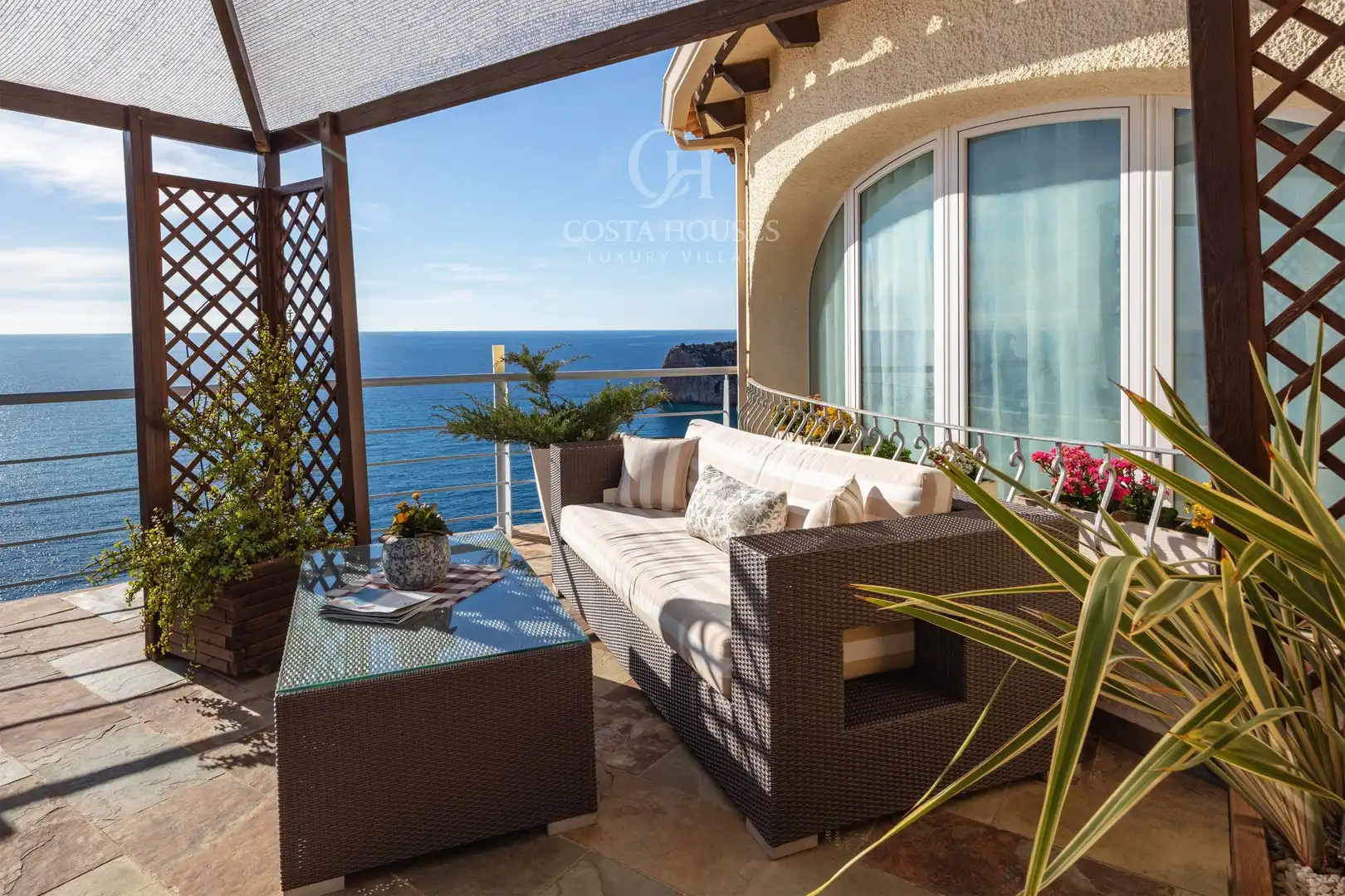 Terrasse von Haus oder Chalet zum Verkauf in Jávea / Xàbia mit Klimaanlage, Privatgarten und Terrasse