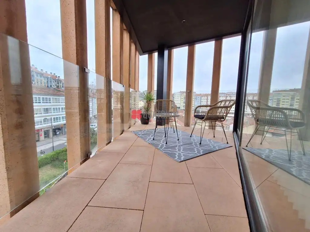 Terraza de Piso de alquiler en Santiago de Compostela  con Calefacción, Terraza y Amueblado
