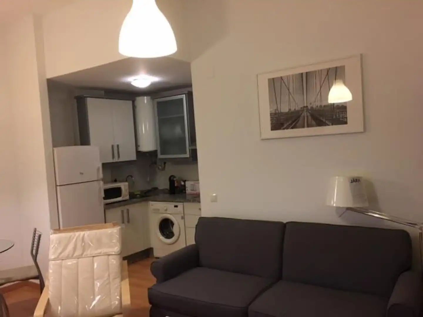 Sala de estar de Apartamento de alquiler en Málaga con Aire acondicionado, Amueblado y Horno