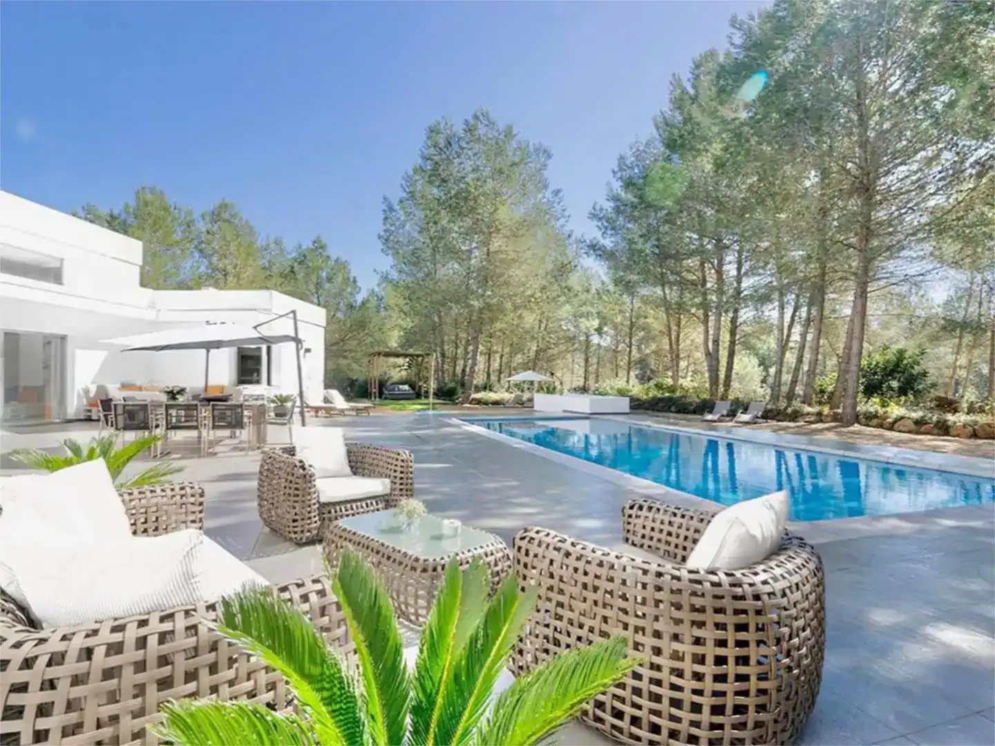 Terrassa de Casa o xalet de lloguer en Santa Eulària des Riu amb Aire condicionat i Piscina