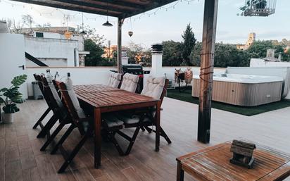 Terrace of Single-family semi-detached for sale in Terrassa  with Air Conditioner, Heating and Parquet flooring