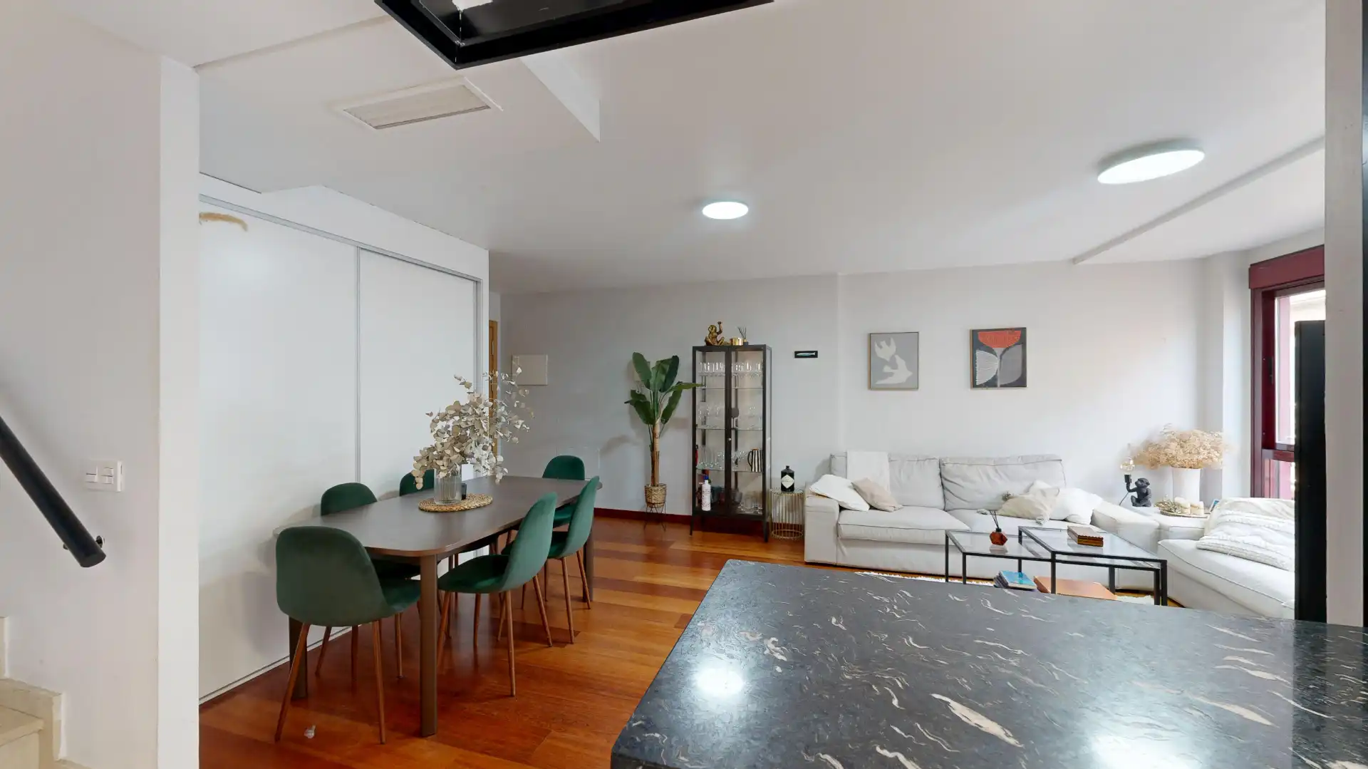 Sala de estar de Ático en venta en Murcia con Aire acondicionado, Parquet y Terraza