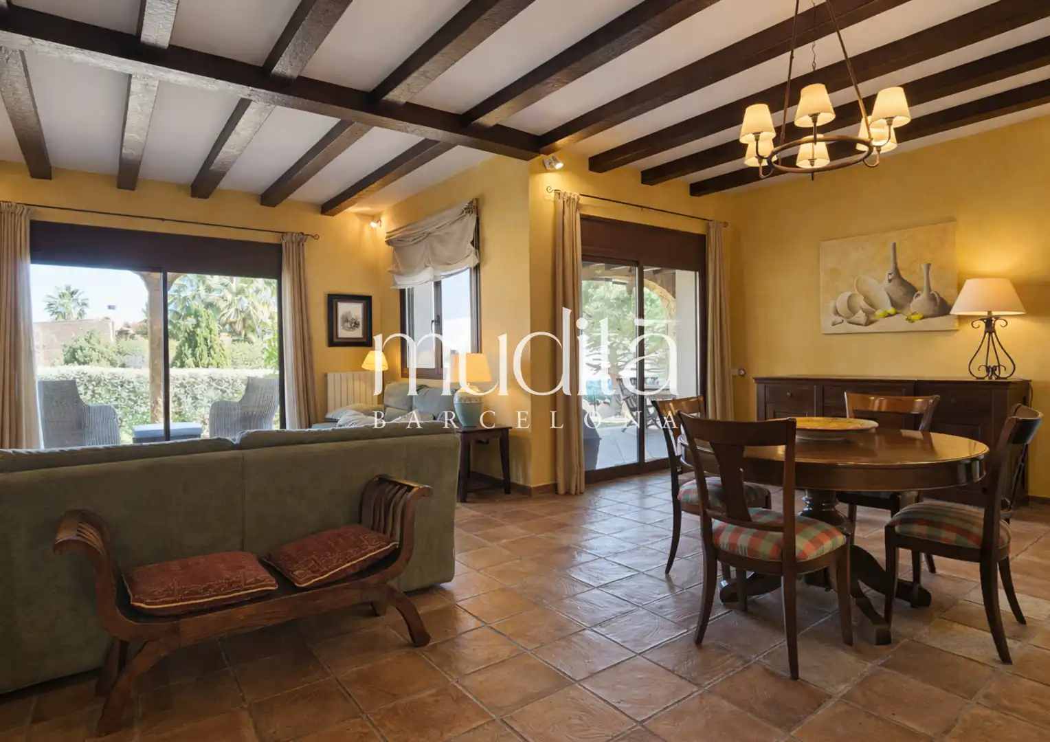 Living room of Houses for sale in Argentona  with Heating, Private garden and Terrace