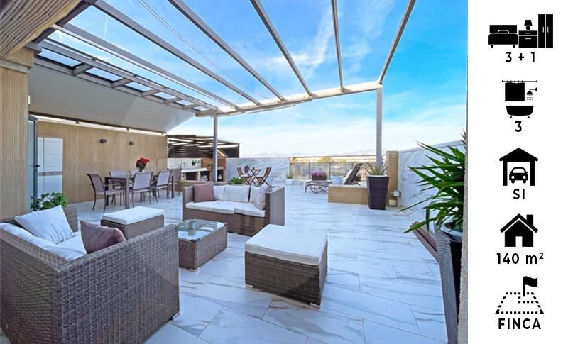Terrace of Attic for sale in Canet d'En Berenguer  with Air Conditioner, Heating and Private garden