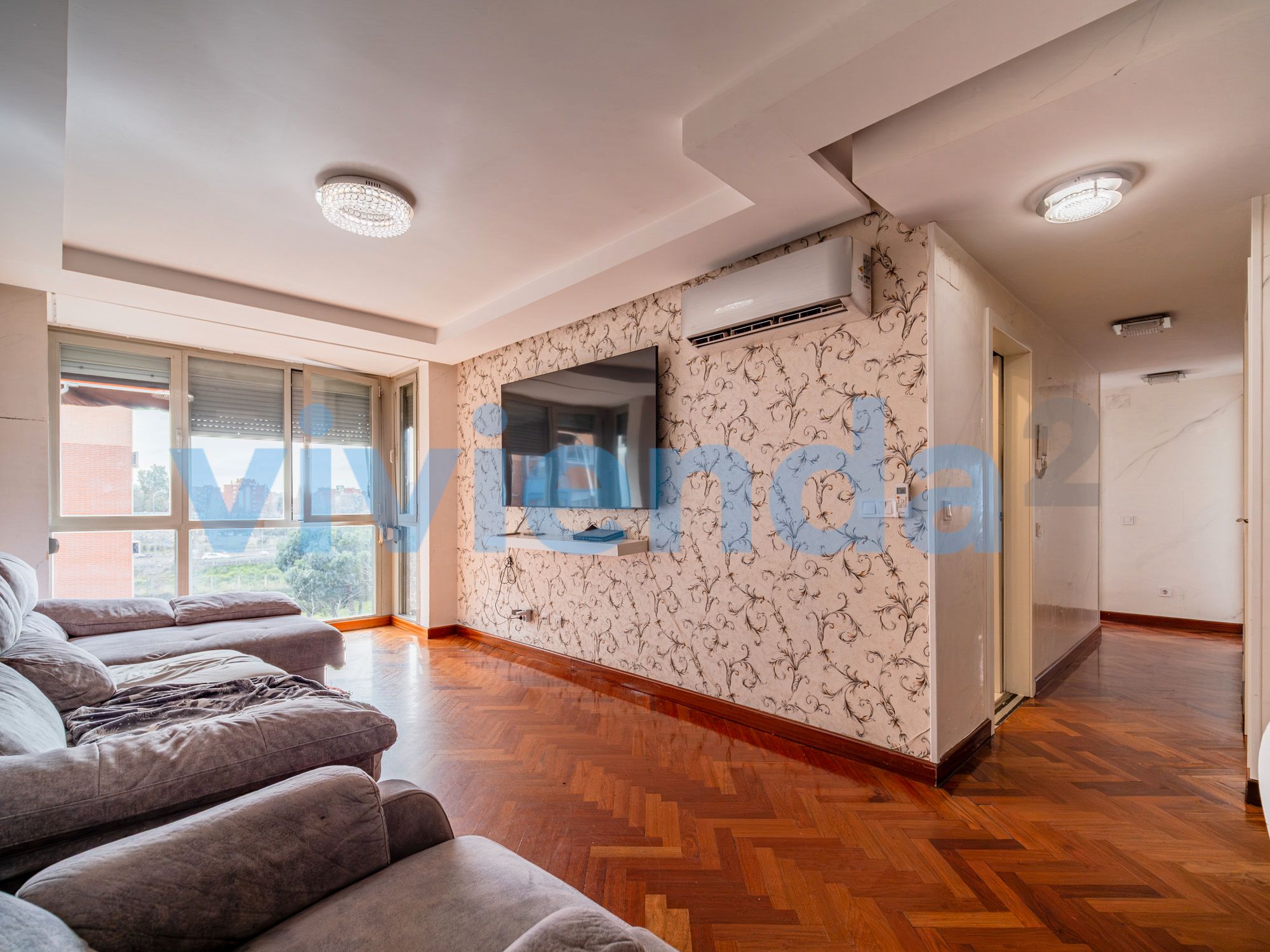 Living room of Flat for sale in  Madrid Capital  with Air Conditioner, Heating and Terrace