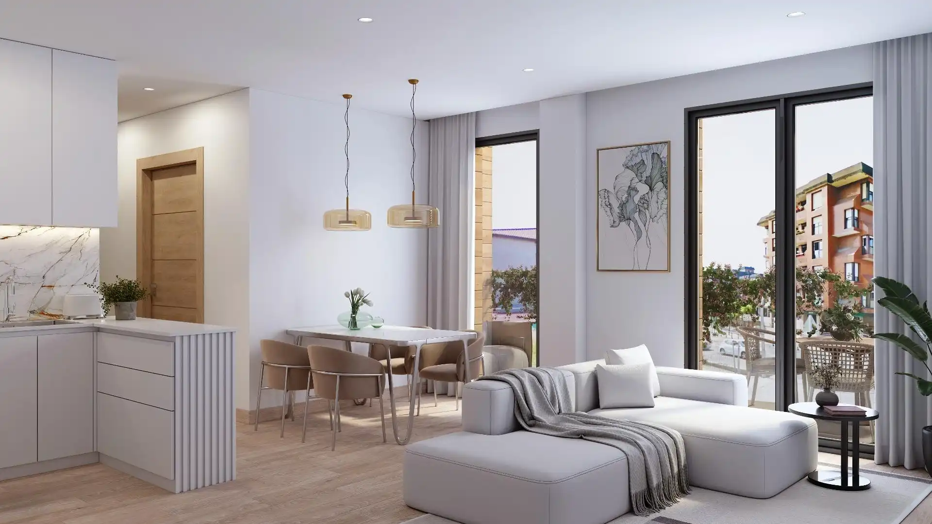 Sala de estar de Piso en venta en Ortuella con Terraza