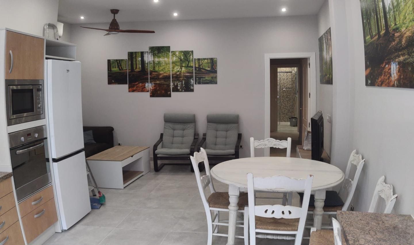 Living room of Planta baja to rent in Marbella  with Air Conditioner, Terrace and Furnished