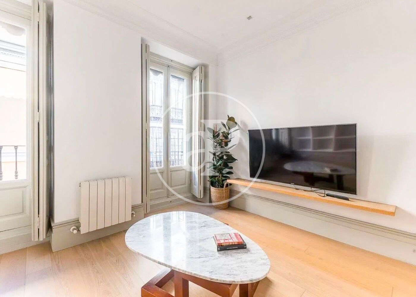 Sala d'estar de Pis de lloguer en  Madrid Capital amb Aire condicionat, Calefacció i Moblat