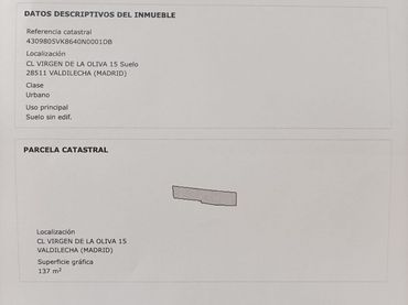 Wohnbaugrundstück zum Verkauf in Calle Virgen de la Oliva 15