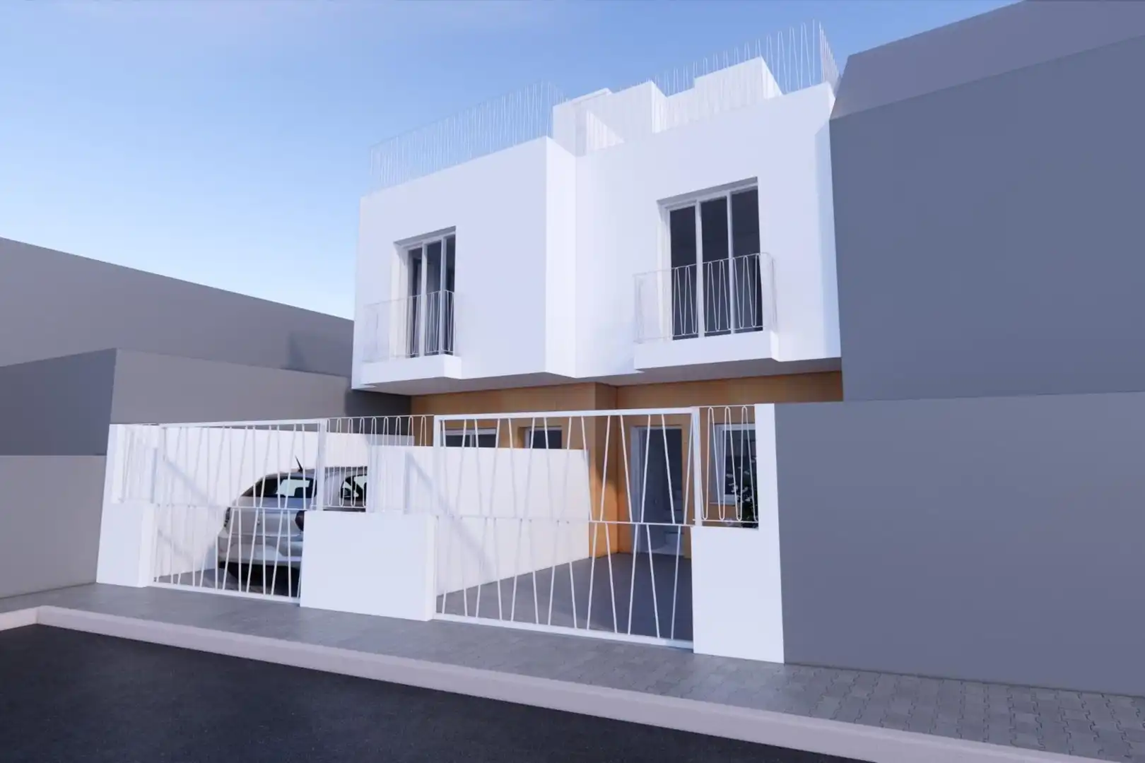 Vista exterior de Casa adosada en venta en Cartagena
