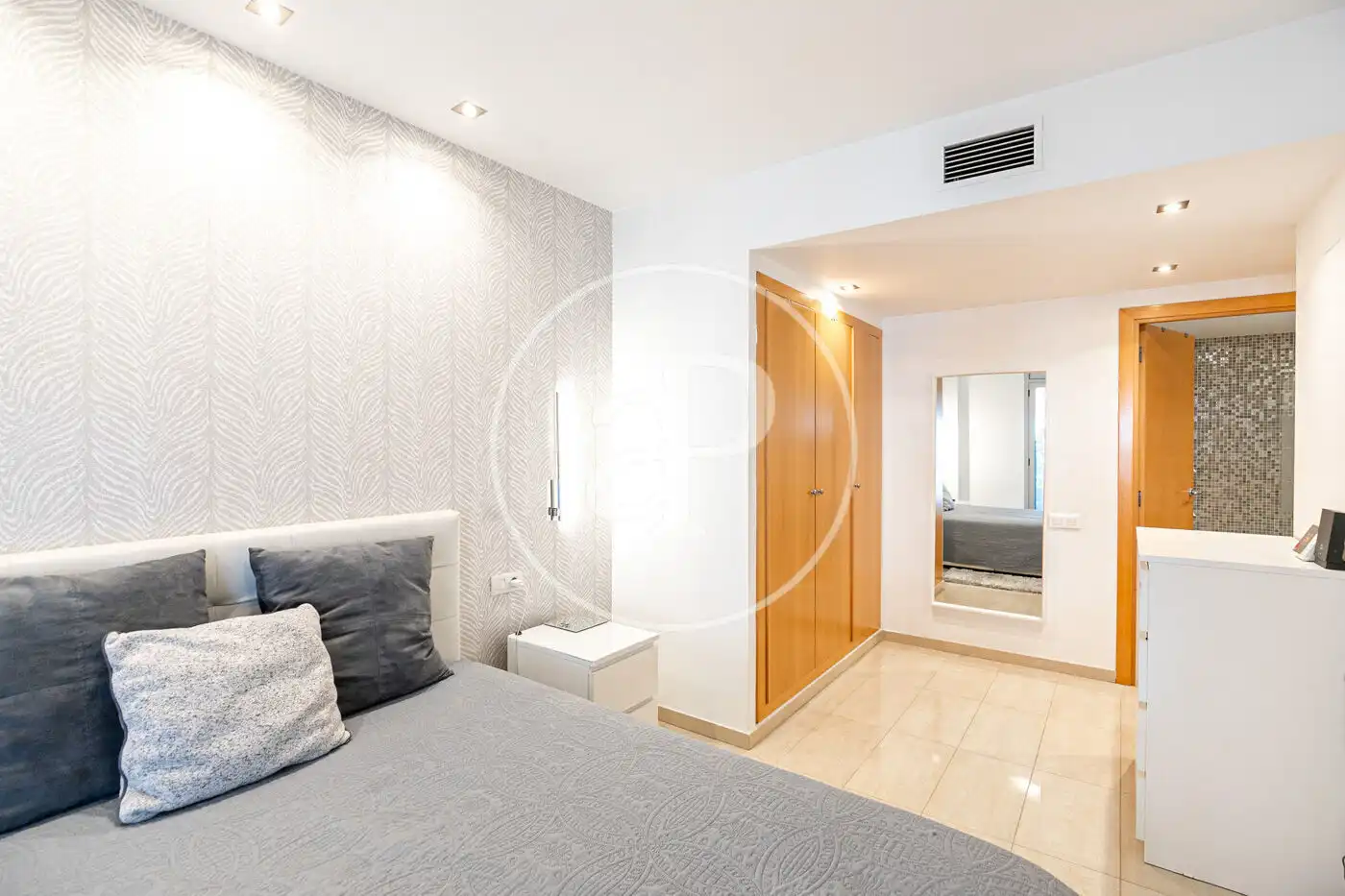 Bedroom of Flat for rent in Badalona  with Air Conditioner, Heating and Terrace